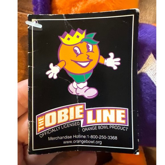 2001 FedEx Orange Bowl Limited Edition Bean Plush Stuffed Bear _NWT - Picture 9 of 10